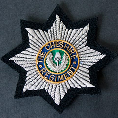 Cheshire Regiment Wire Blazer Badge